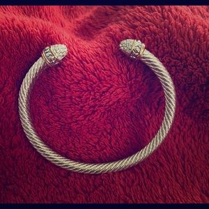 John Medeiros Briolette Small Pave Wire Cuff